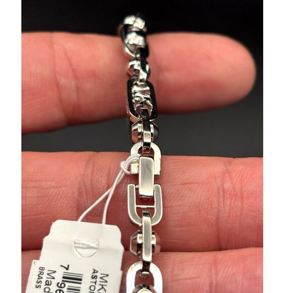 Michael Kors MKJ835700040 Premium Astor Link Womens Silver Plated Bracelet NIBWT - Picture 13 of 17